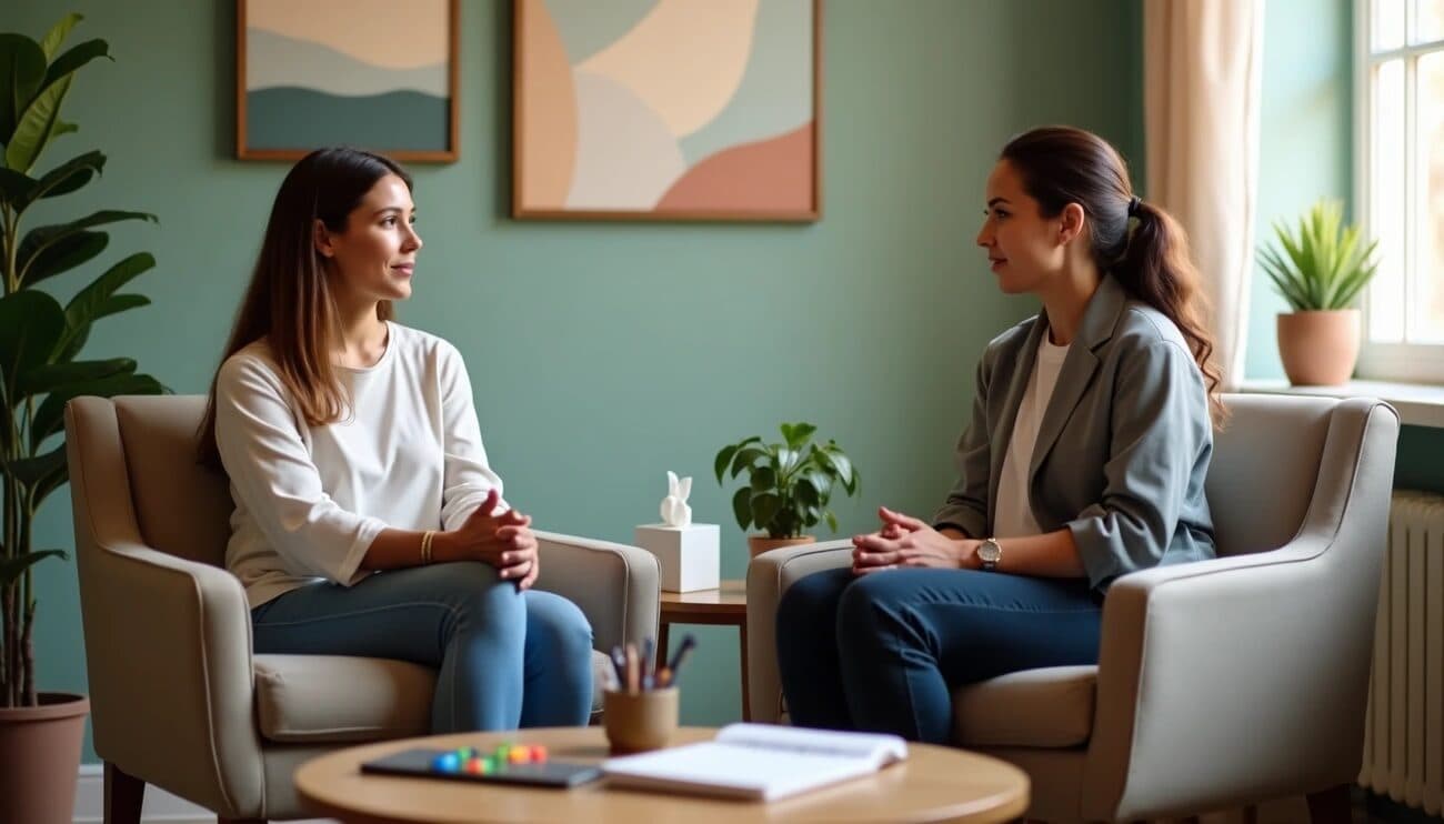 A compassionate, affirming therapy session at Soft Power Psychotherapy, serving clients across Texas and New Jersey